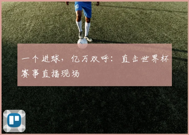 一个进球，亿万欢呼：直击世界杯赛事直播现场
